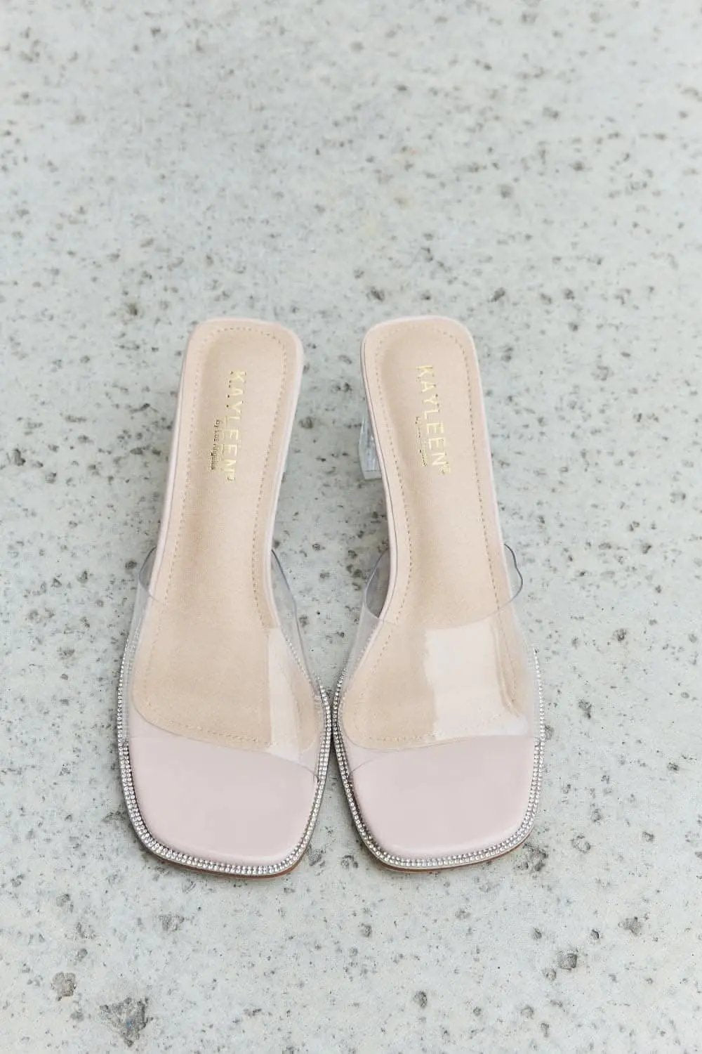 DDK Make Myself Clear Mule Block Heels - Love Salve